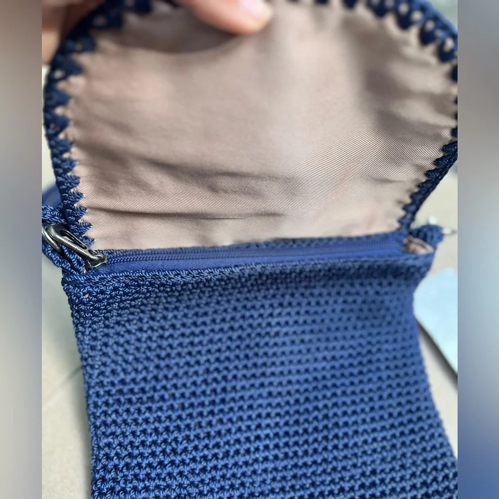 The Sak Blue Crochet Crossbody Bag- Sayulita print - Picture 5 of 7
